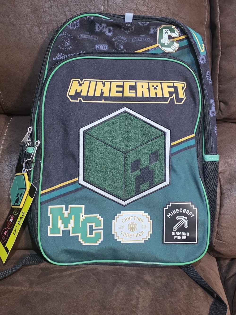 Boys Green Graphic Backpack